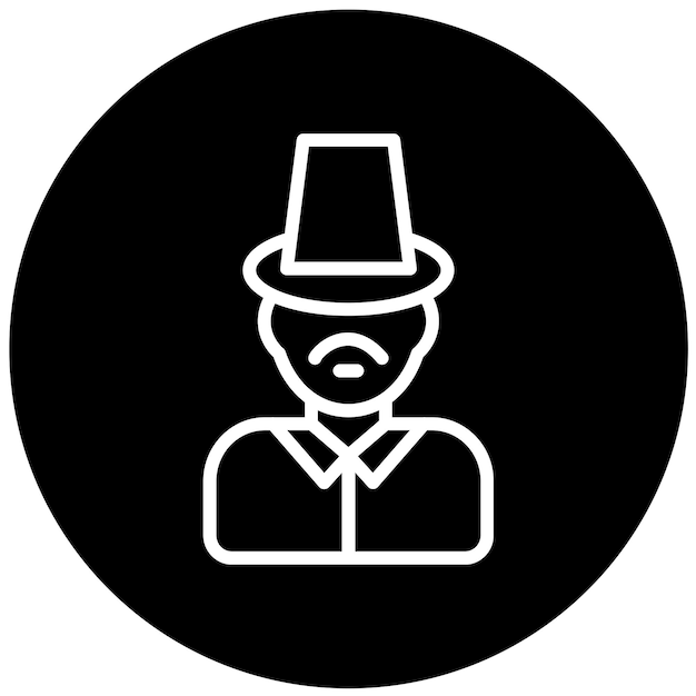 Diseño vectorial Estilo del icono del mago