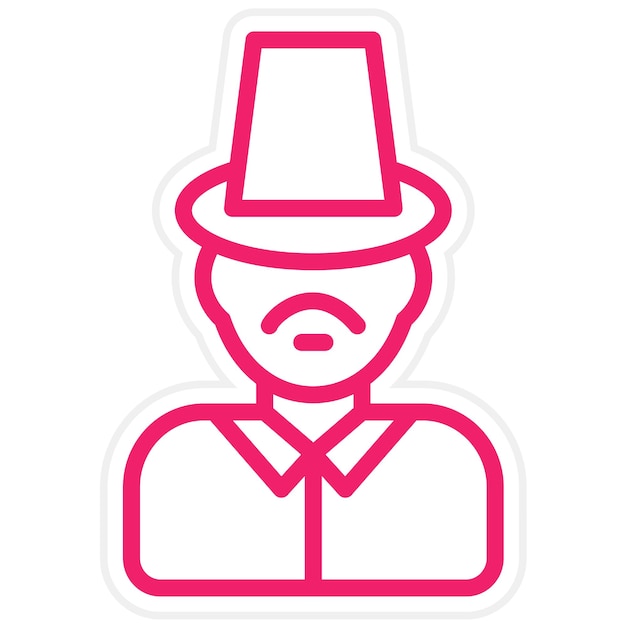 Diseño vectorial Estilo del icono del mago