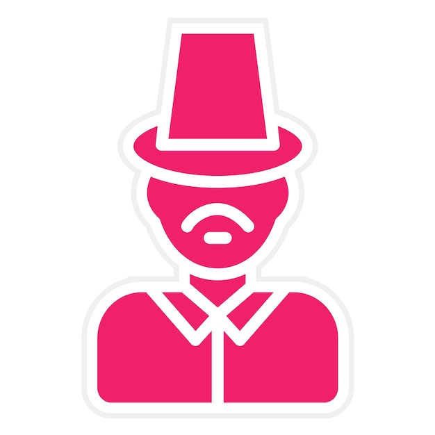 Diseño vectorial Estilo del icono del mago