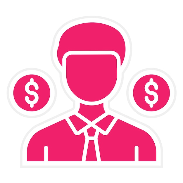 Diseño vectorial Estilo del icono de malversación