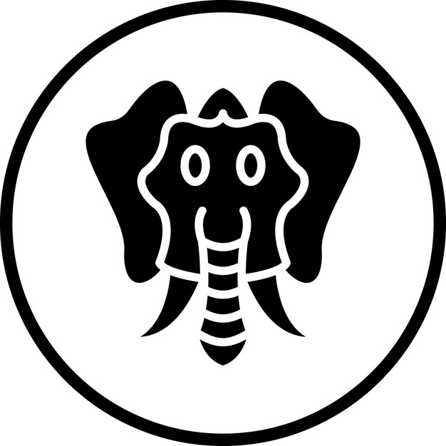 Diseño vectorial Estilo de icono de mamut
