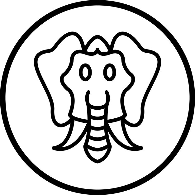 Diseño vectorial Estilo de icono de mamut