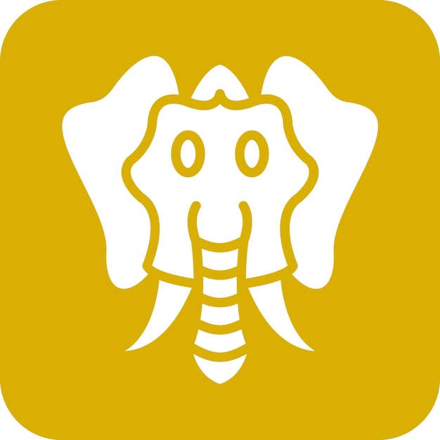 Diseño vectorial Estilo de icono de mamut