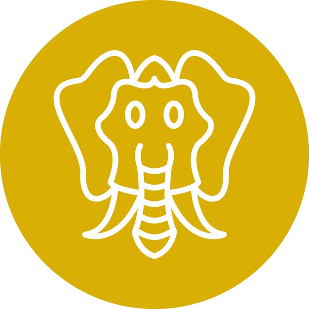 Diseño vectorial Estilo de icono de mamut