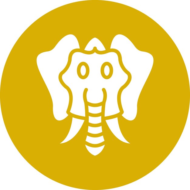 Diseño vectorial Estilo de icono de mamut