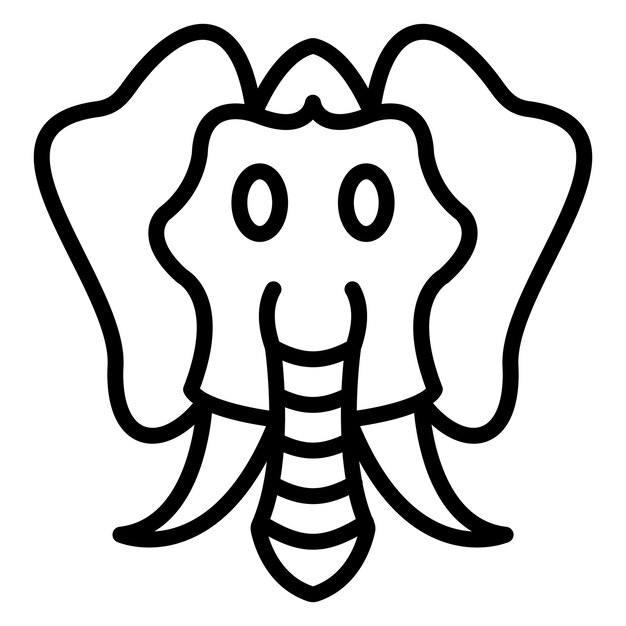 Diseño vectorial Estilo de icono de mamut