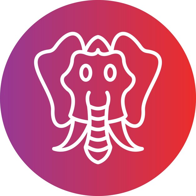 Diseño vectorial Estilo de icono de mamut