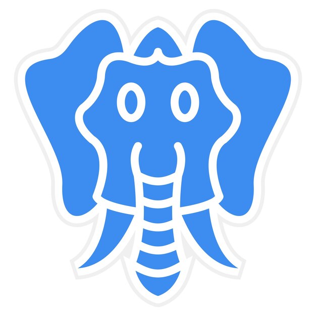 Diseño vectorial Estilo de icono de mamut