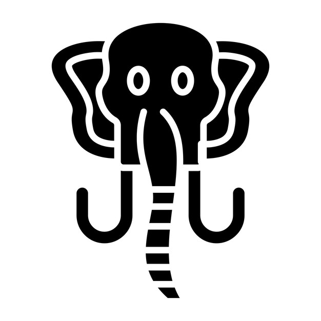 Diseño vectorial Estilo de icono de mamut