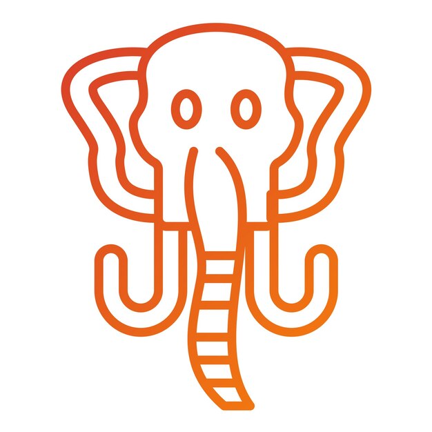 Diseño vectorial Estilo de icono de mamut