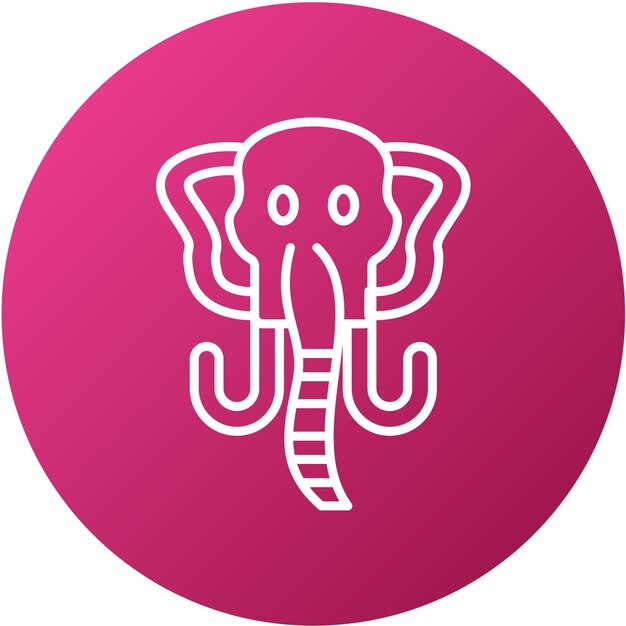 Diseño vectorial Estilo de icono de mamut