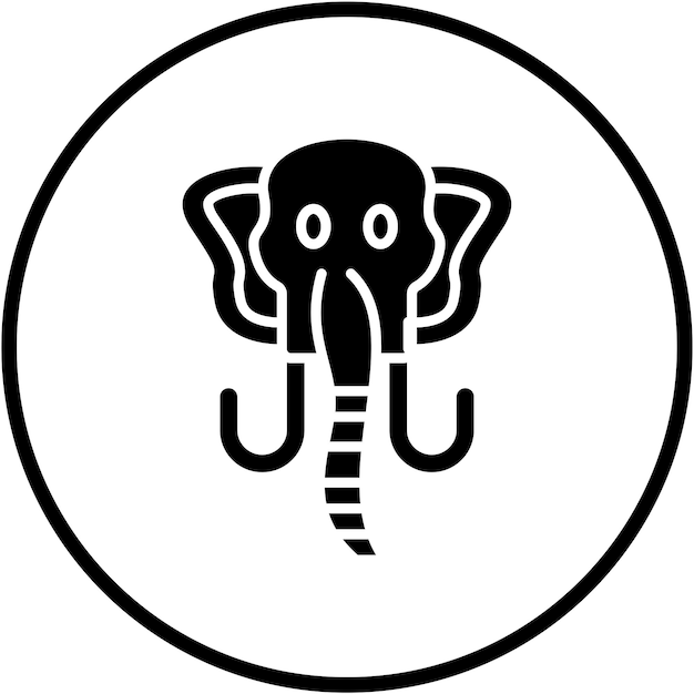 Diseño vectorial Estilo de icono de mamut