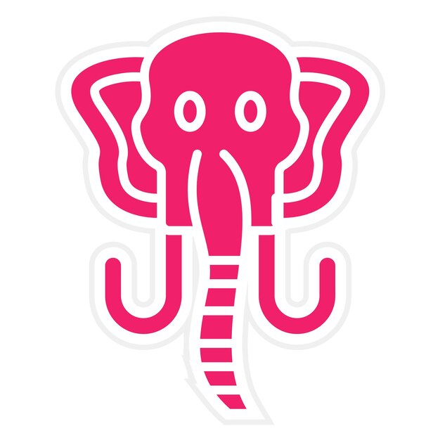 Diseño vectorial Estilo de icono de mamut