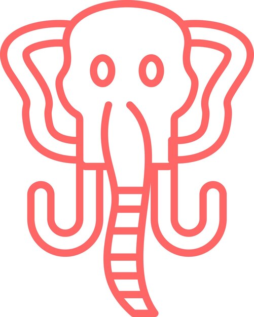Diseño vectorial Estilo de icono de mamut
