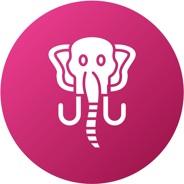 Vector diseño vectorial estilo de icono de mamut