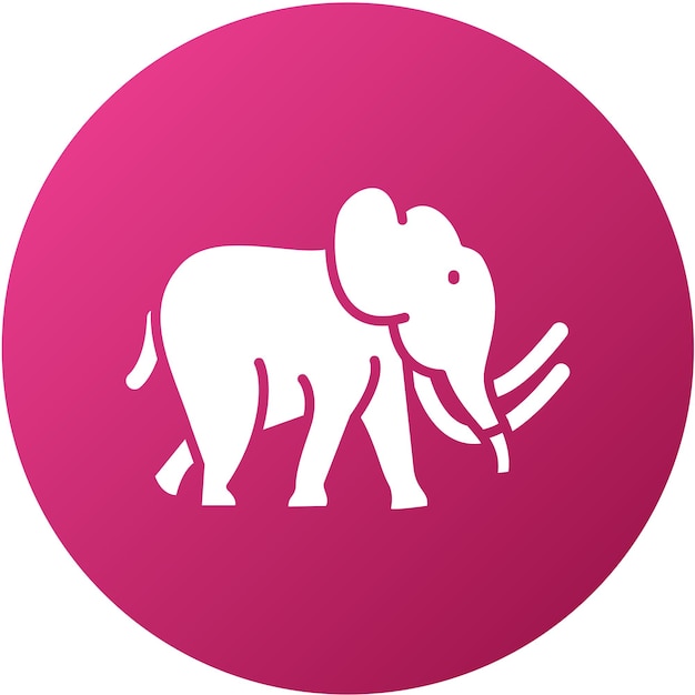 Diseño vectorial estilo de icono de mamut