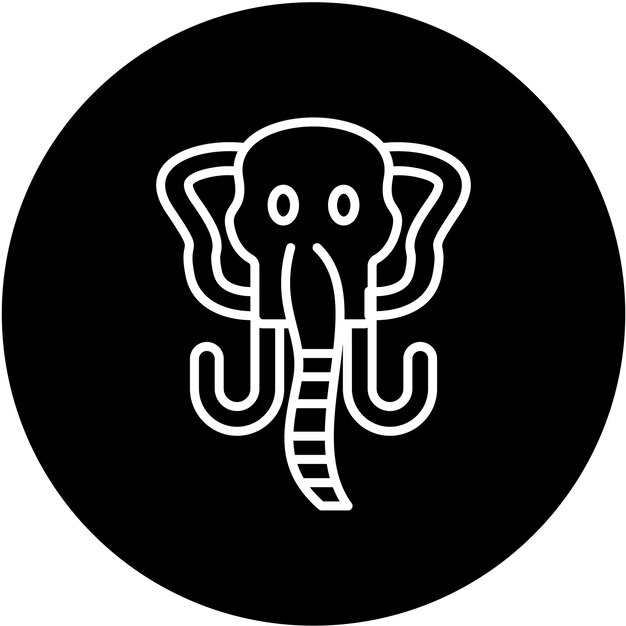 Diseño vectorial Estilo de icono de mamut