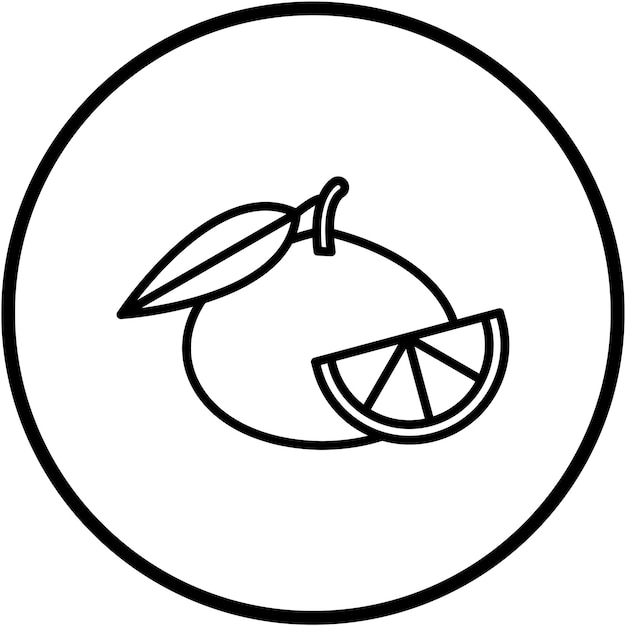 Diseño vectorial Estilo de icono mandarín