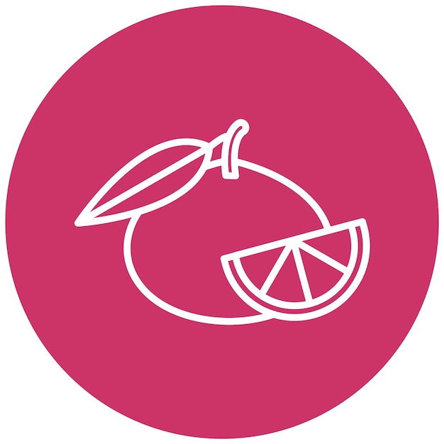 Diseño vectorial Estilo de icono mandarín