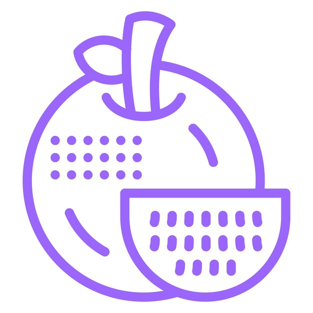 Diseño vectorial Estilo de icono de mandarina