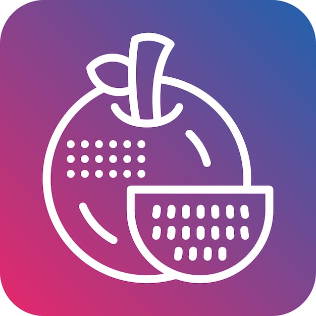 Diseño vectorial Estilo de icono de mandarina