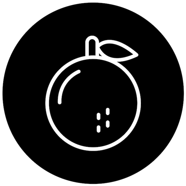 Diseño vectorial Estilo de icono de mandarina