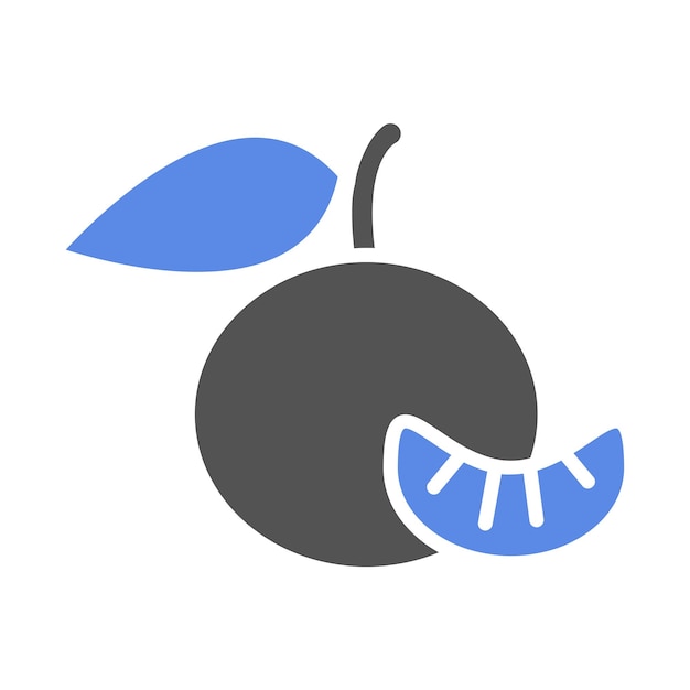 Diseño vectorial Estilo de icono de mandarina