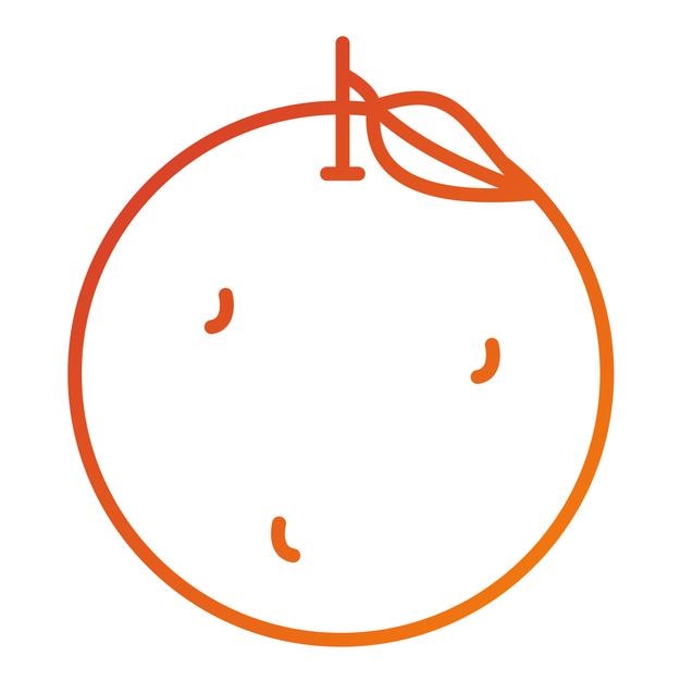 Diseño vectorial Estilo de icono de mandarina