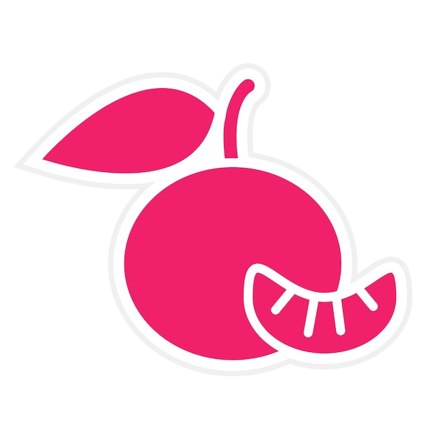 Diseño vectorial Estilo de icono de mandarina