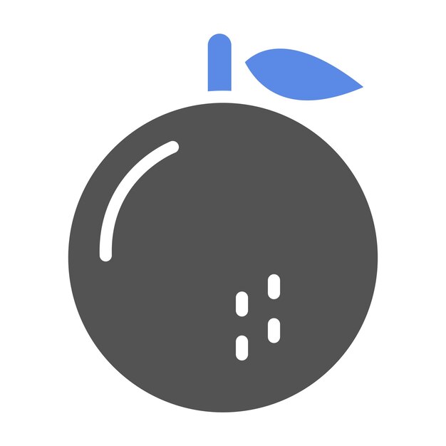 Diseño vectorial Estilo de icono de mandarina