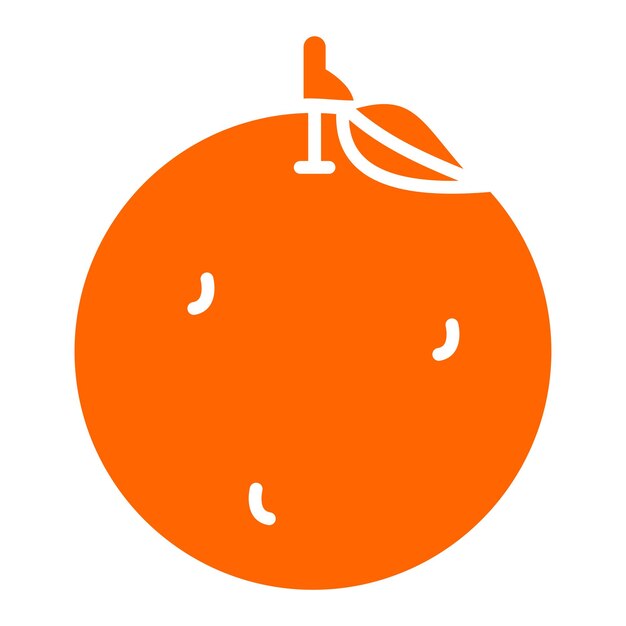 Diseño vectorial Estilo de icono de mandarina