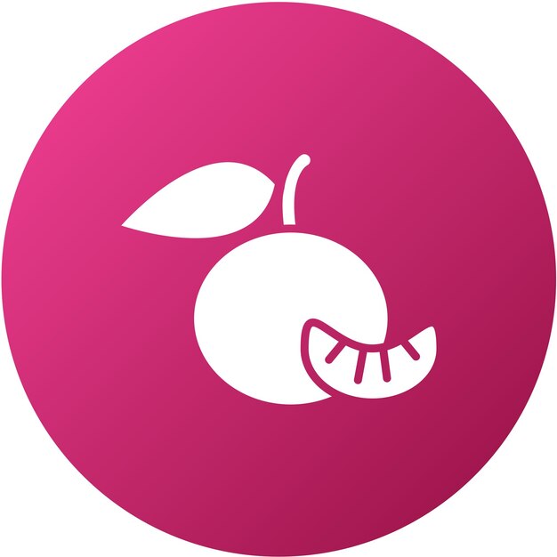 Diseño vectorial Estilo de icono de mandarina