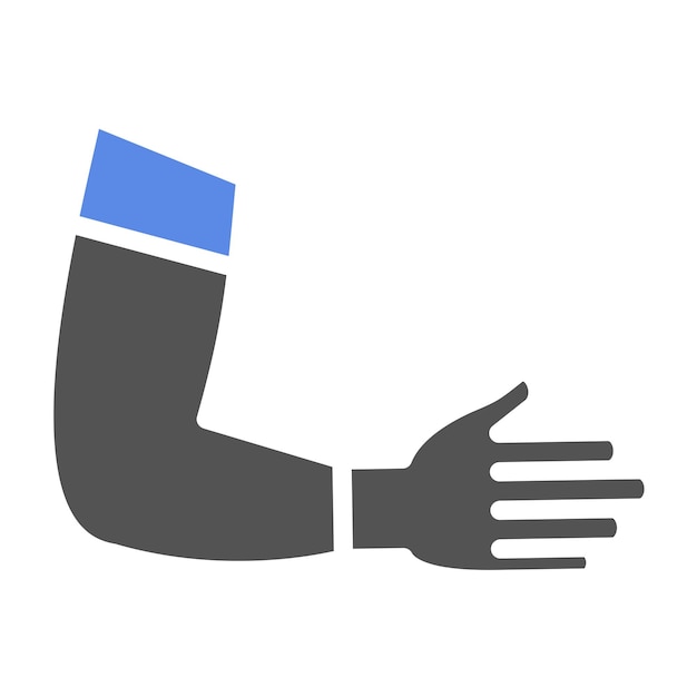 Diseño vectorial del estilo del icono de la manga del antebrazo