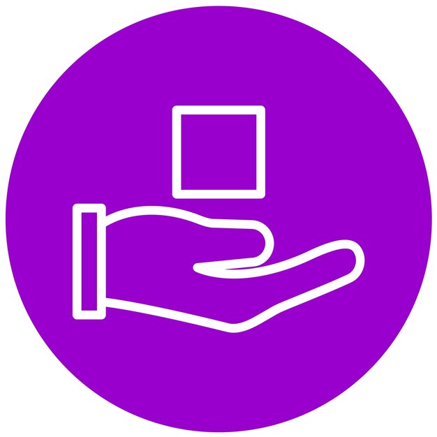 Diseño vectorial Estilo del icono de la manija de arrastre