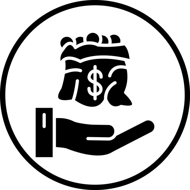 Diseño vectorial de estilo de icono de la mano de ayuda