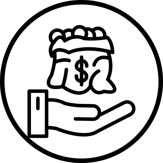 Diseño vectorial de estilo de icono de la mano de ayuda