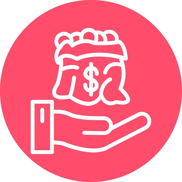 Diseño vectorial de estilo de icono de la mano de ayuda