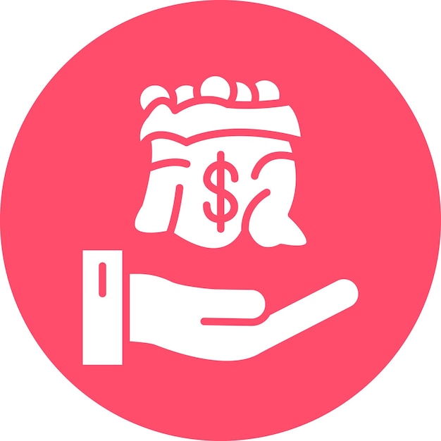 Diseño vectorial de estilo de icono de la mano de ayuda