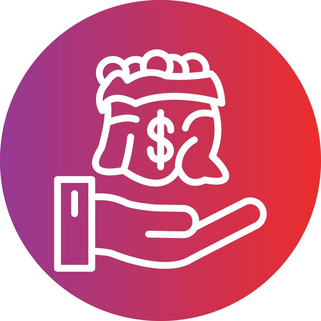 Diseño vectorial de estilo de icono de la mano de ayuda