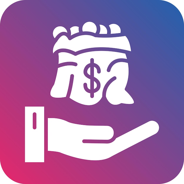 Diseño vectorial de estilo de icono de la mano de ayuda