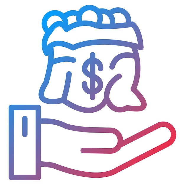 Diseño vectorial de estilo de icono de la mano de ayuda