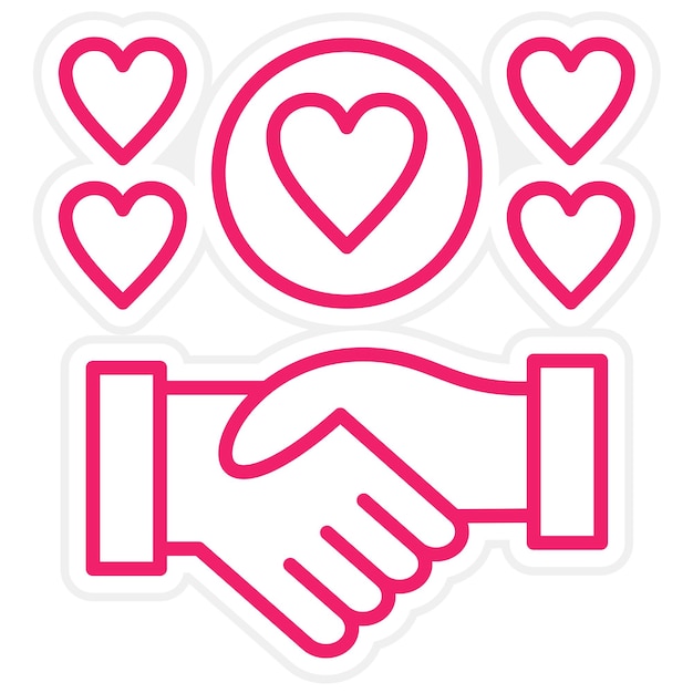 Diseño vectorial de estilo de icono de la mano de ayuda