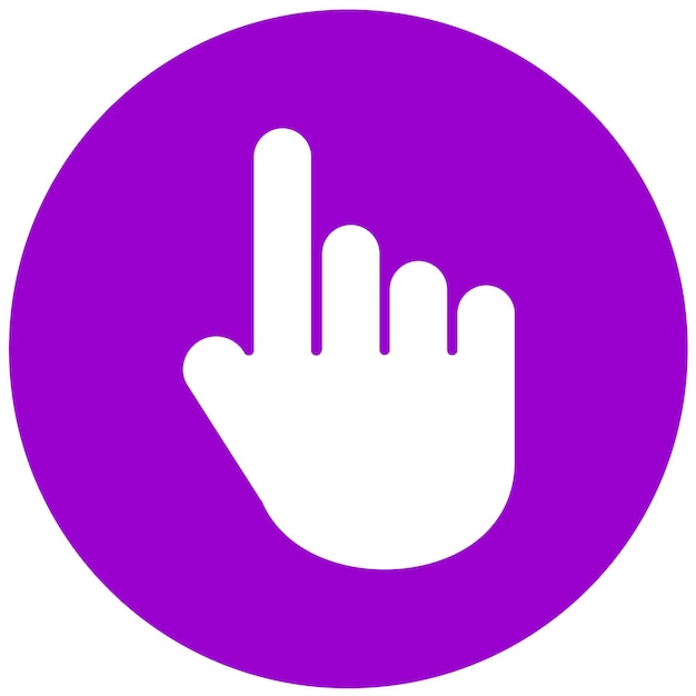 Diseño vectorial Estilo del icono de la mano de la flecha