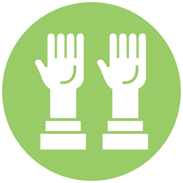 Diseño vectorial Estilo del icono de las manos hacia arriba