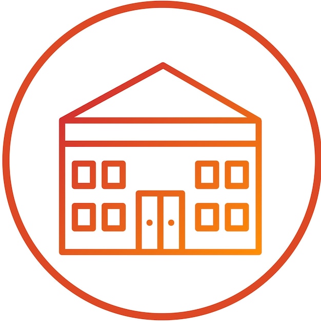 Diseño vectorial Estilo del icono de la mansión