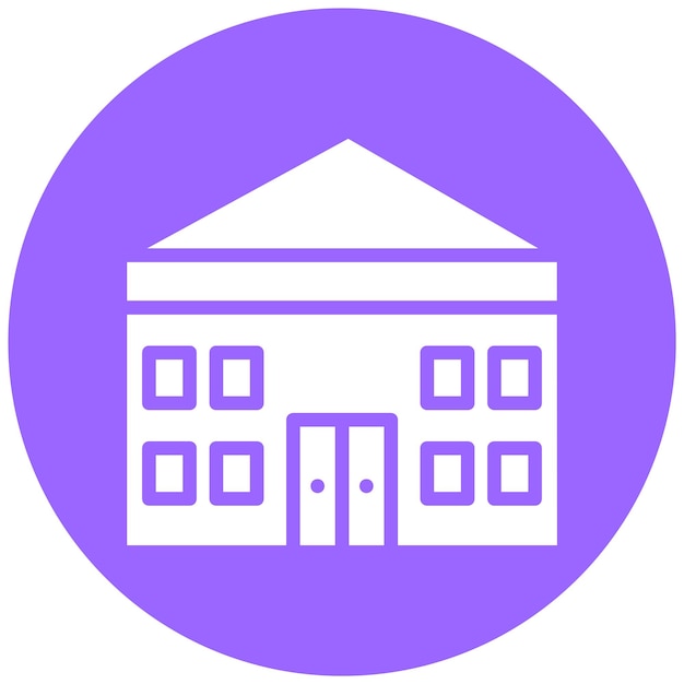 Diseño vectorial Estilo del icono de la mansión
