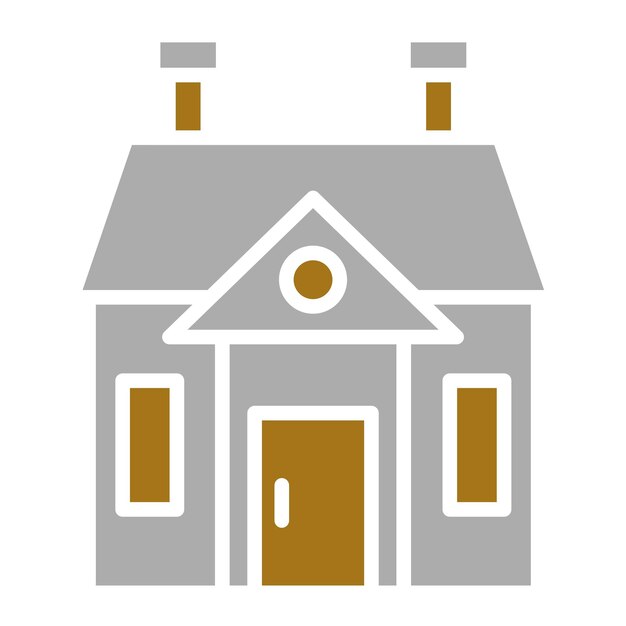 Diseño vectorial Estilo del icono de la mansión