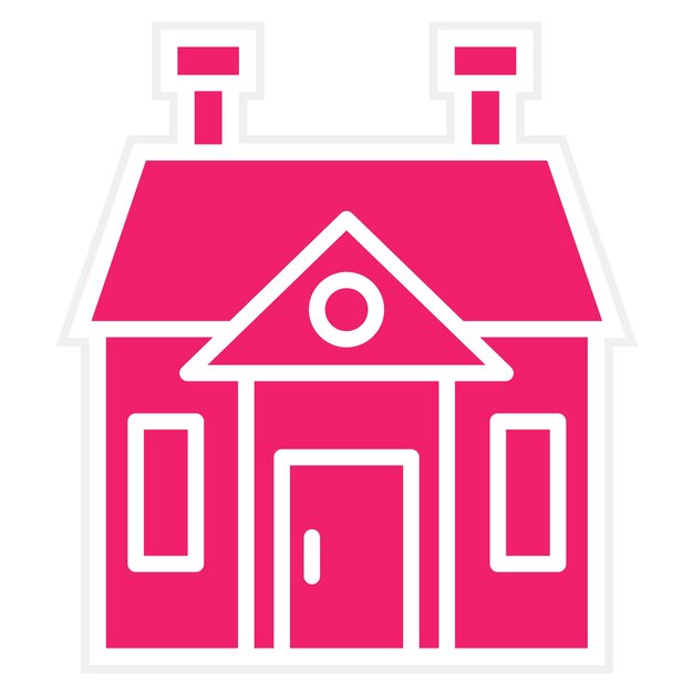 Diseño vectorial Estilo del icono de la mansión