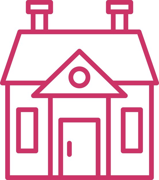 Diseño vectorial Estilo del icono de la mansión