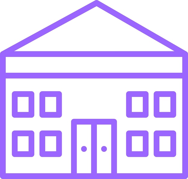 Diseño vectorial Estilo del icono de la mansión